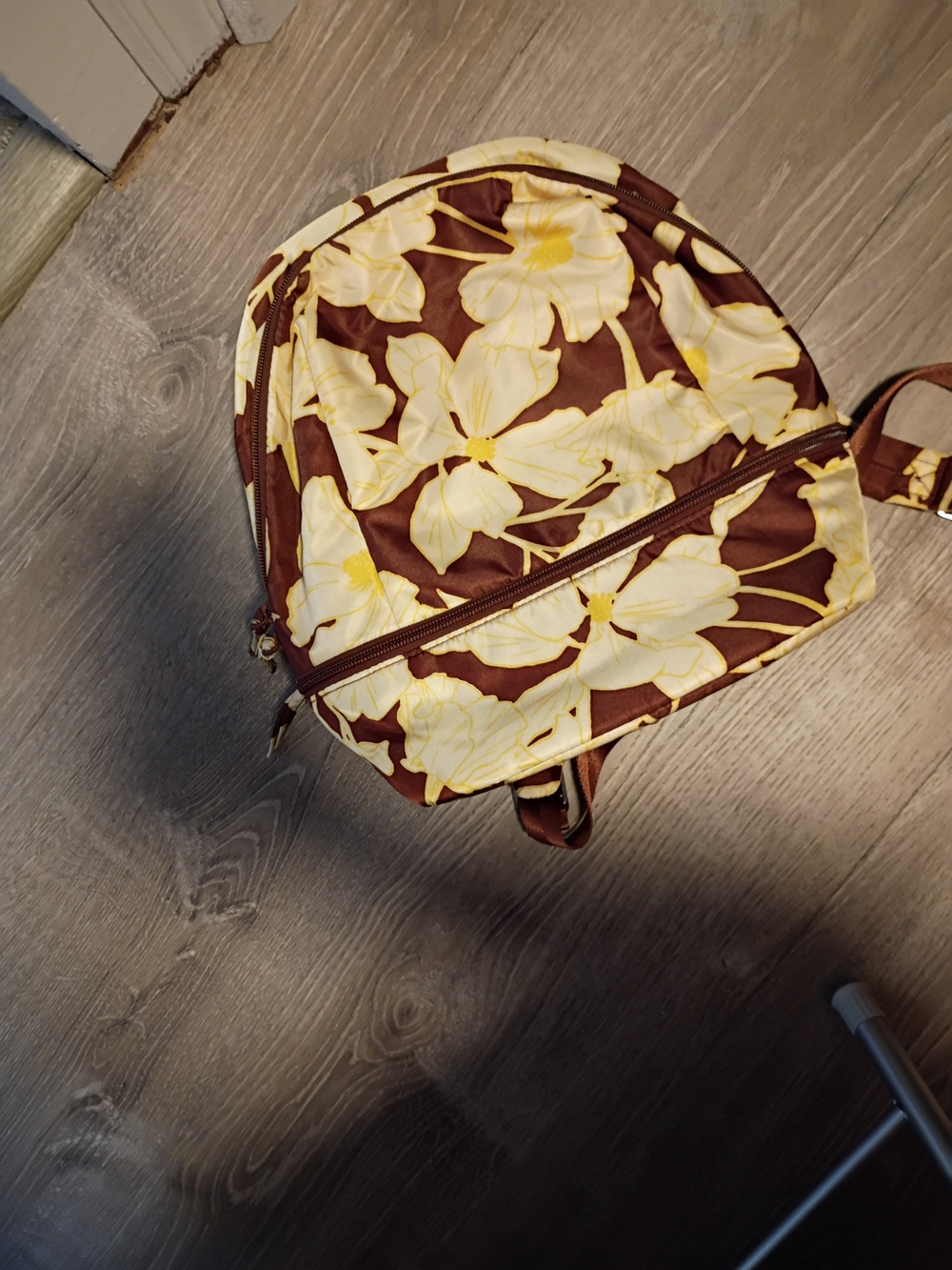 Vera Bradley Floral Print Mini Backpack - Brown & Yellow